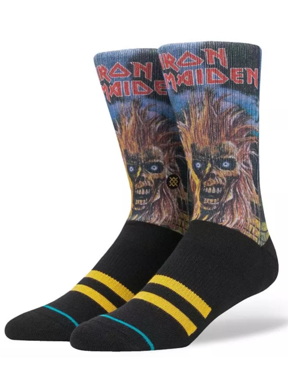 Stance IRON MAIDEN Crew Socks LARGE L NEW Men’s